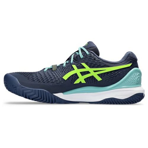 アシックス ゲルレゾリューション 9 パデル サンダーブルー エレクトリックライム 2024