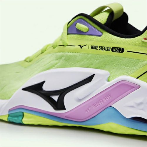 ミズノ ウエーブ ステルス ネオ 2 ネオライム ブラック 2024