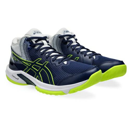 アシックス ビヨンド FF ミッドカット ブルーエクスパンス セーフティイエロー 2024