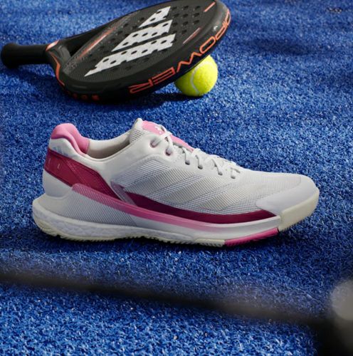 アディダス クレイジークイック BOOST パデル クラウドホワイト ルーシッドピンク 2025