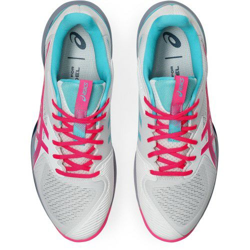 アシックス ソリューション スピード FF 3 パデル ホワイト ホットピンク 2025