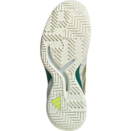 アディダス アディゼロ サイバーソニック オールコート用 クラウドホワイト ゴールドメタリック 2025