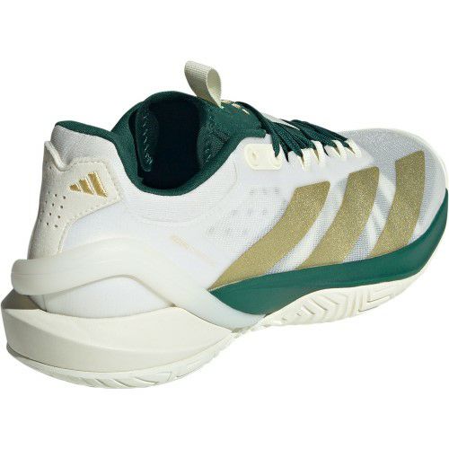 アディダス アディゼロ サイバーソニック オールコート用 クラウドホワイト ゴールドメタリック 2025