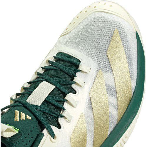 アディダス アディゼロ サイバーソニック オールコート用 クラウドホワイト ゴールドメタリック 2025