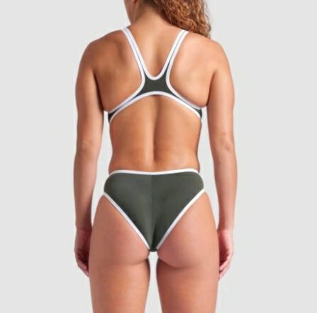 アリーナ ONE BIG LOGO ワンピーススイムスーツ ダークセージ 2025