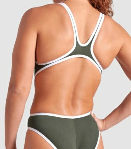 アリーナ ONE BIG LOGO ワンピーススイムスーツ ダークセージ 2025