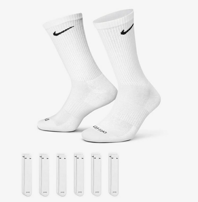 ナイキ Everyday Plus クッション トレーニング クルー ソックス 6足パック