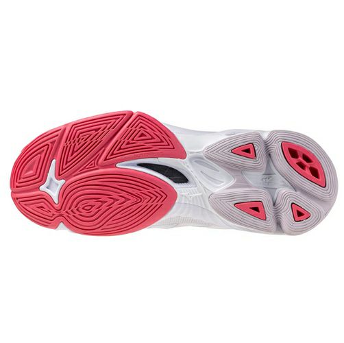 ミズノ ウエーブ ボルテージ 2 ミッドカット ホワイト カメリアレッド レディース 2025