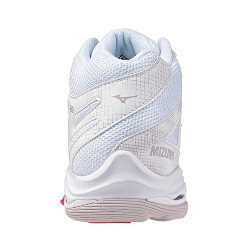 ミズノ ウエーブ ボルテージ 2 ミッドカット ホワイト カメリアレッド レディース 2025