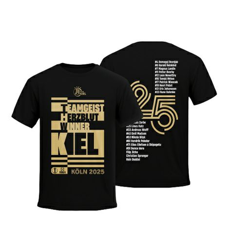 DHBポカール ファイナル4 2025 優勝記念Tシャツ &#8211; THWキール ブラック