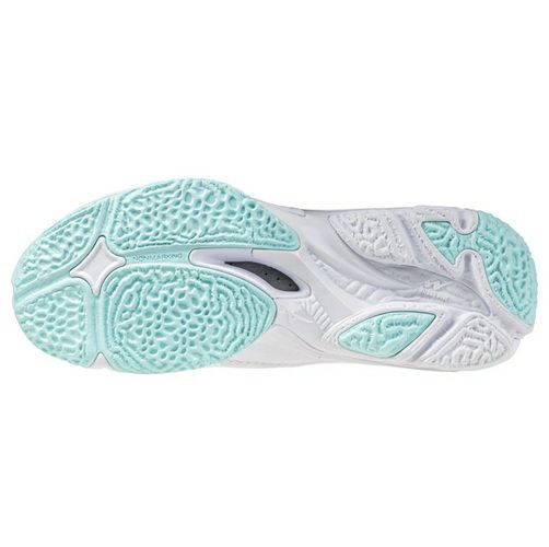 ミズノ ウエーブ ライトニング Z8 ミッドカット ホワイト ブルーティント レディース 2025