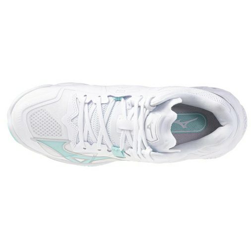 ミズノ ウエーブ ライトニング Z8 ミッドカット ホワイト ブルーティント レディース 2025