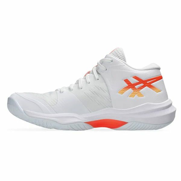 アシックス スカイ エリート FF 3 ミッドカット ホワイト ヴィヴィッドコーラル レディース 2025