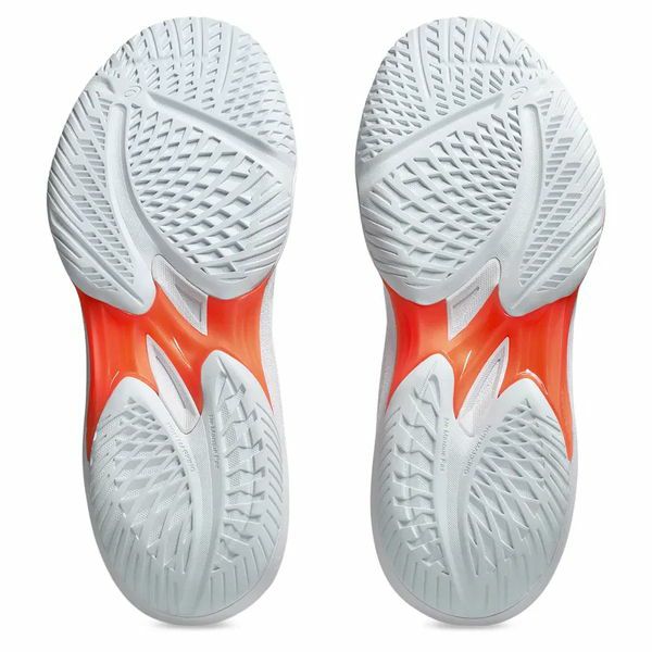 アシックス スカイ エリート FF 3 ミッドカット ホワイト ヴィヴィッドコーラル レディース 2025