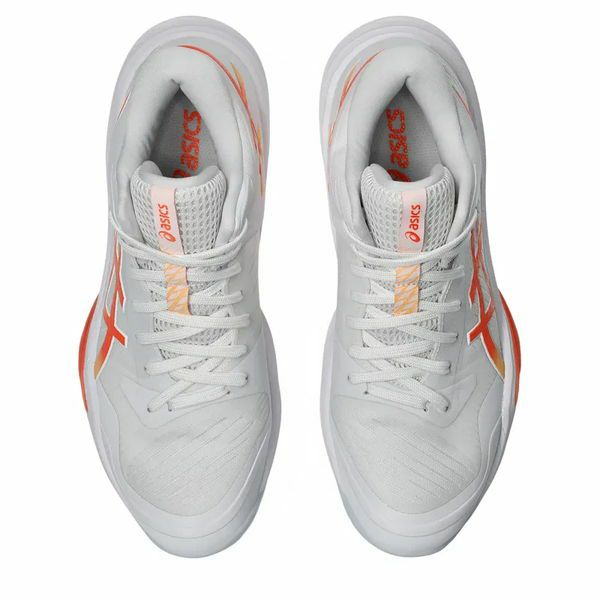 アシックス スカイ エリート FF 3 ミッドカット ホワイト ヴィヴィッドコーラル レディース 2025