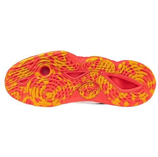 ミズノ ウエーブ モーメンタム エリート ホワイト フィアリーコーラル 2025