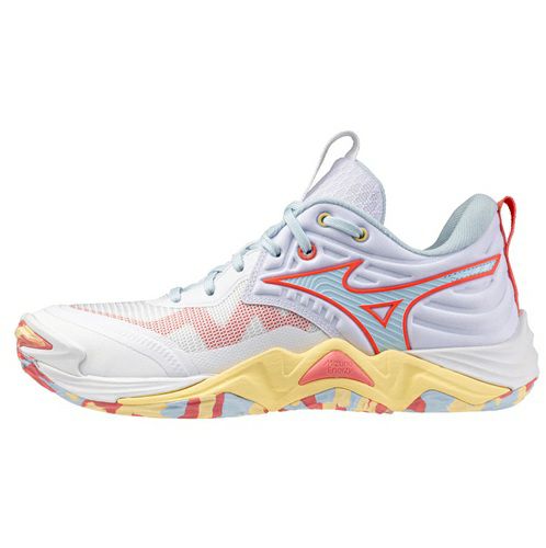 ミズノ ウエーブ モーメンタム エリート ホワイト カリプソコーラル レディース 2025
