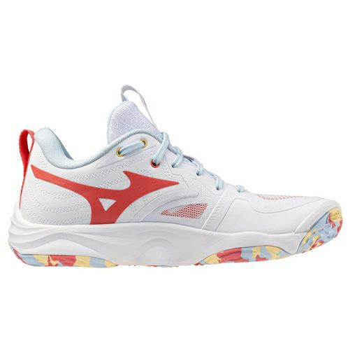 ミズノ ウエーブ モーメンタム エリート ホワイト カリプソコーラル レディース 2025