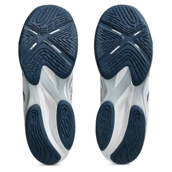 アシックス ネットバーナー バリスティック FF 4 ミッドカット ホワイト マコブルー 2025