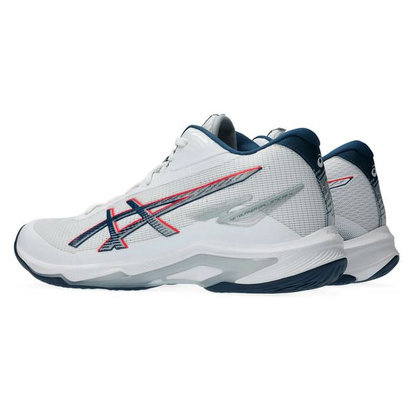 アシックス ネットバーナー バリスティック FF 4 ミッドカット ホワイト マコブルー 2025