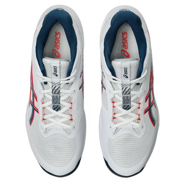 アシックス ネットバーナー バリスティック FF 4 ミッドカット ホワイト マコブルー 2025