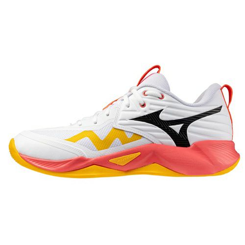 ミズノ ウエーブ モーメンタム プロ ホワイト フィアリーコーラル 2025