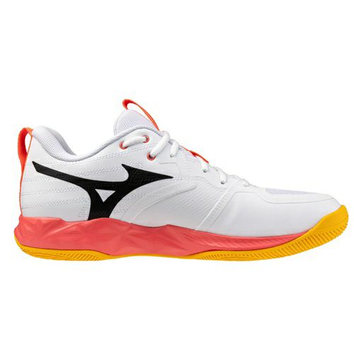 ミズノ ウエーブ モーメンタム プロ ホワイト フィアリーコーラル 2025