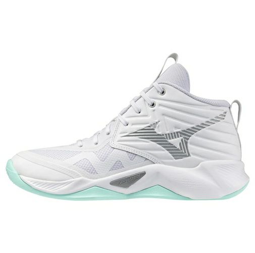 ミズノ ウエーブ モーメンタム プロ ミッドカット ホワイト ブルーティント レディース 2025