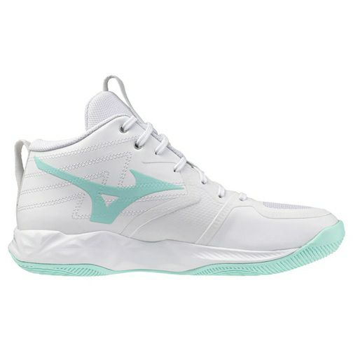 ミズノ ウエーブ モーメンタム プロ ミッドカット ホワイト ブルーティント レディース 2025