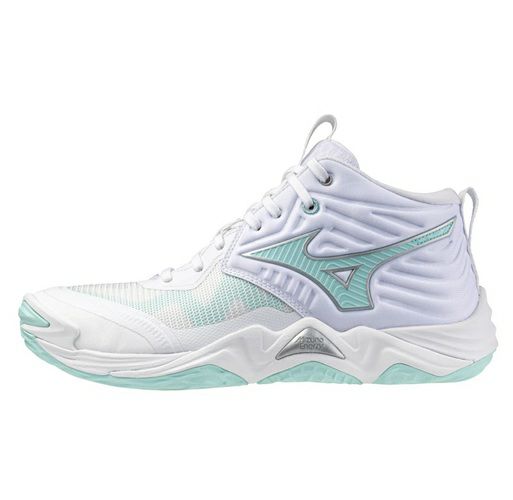 ミズノ ウエーブ モーメンタム エリート ミッドカット ホワイト ブルーティント レディース 2025