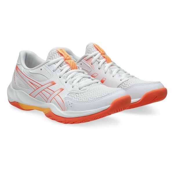 アシックス ゲルロケット 12 ホワイト ヴィヴィッドコーラル レディース 2025