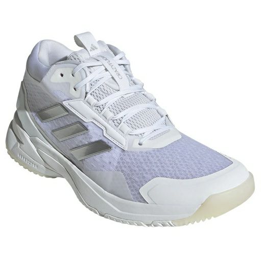 アディダス クレイジーフライト 6 ミッドカット フットウェアホワイト シルバーメタリック レディース 2025