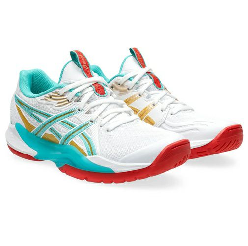 リミテッドエディション★アシックス パワーブレイク FF ホワイト シーグラス レディース 2025