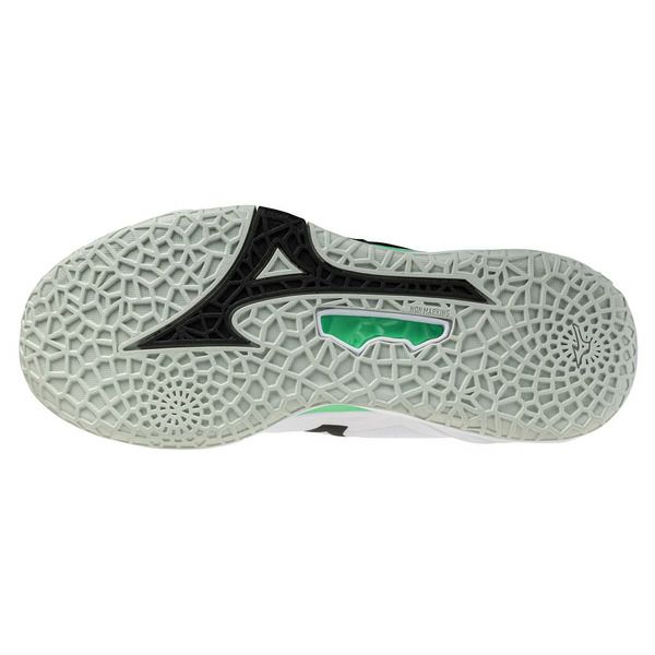 ミズノ ウエーブ ステルス ネオ 2 ホワイト フローズンエメラルド 2025