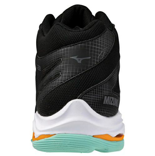 ミズノ ウエーブ ボルテージ 2 ミッドカット ブラック アイスグリーン 2025
