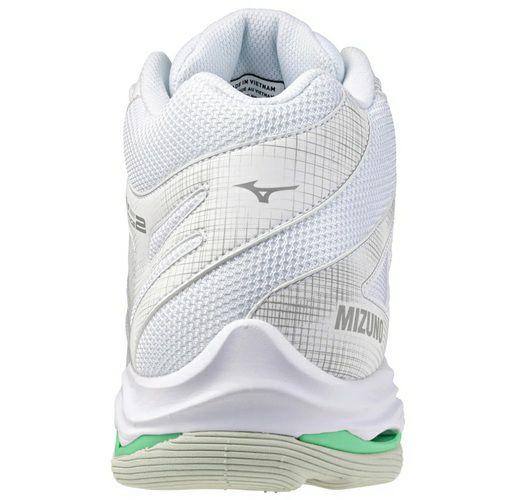 ミズノ ウエーブ ボルテージ 2 ミッドカット ホワイト フローズンエメラルド 2025