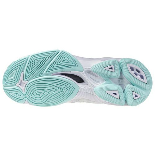 ミズノ ウエーブ ボルテージ 2 ミッドカット ホワイト ブルーティント レディース 2025