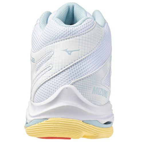 ミズノ ウエーブ ボルテージ 2 ミッドカット ホワイト カリプソコーラル レディース 2025