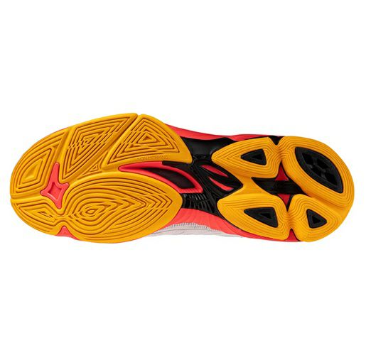 ミズノ ウエーブ ボルテージ 2 ホワイト フィアリーコーラル 2025