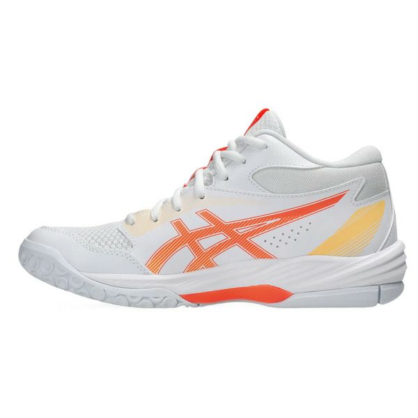 アシックス ゲルタスク 4 ミッドカット ホワイト ヴィヴィッドコーラル レディース 2025