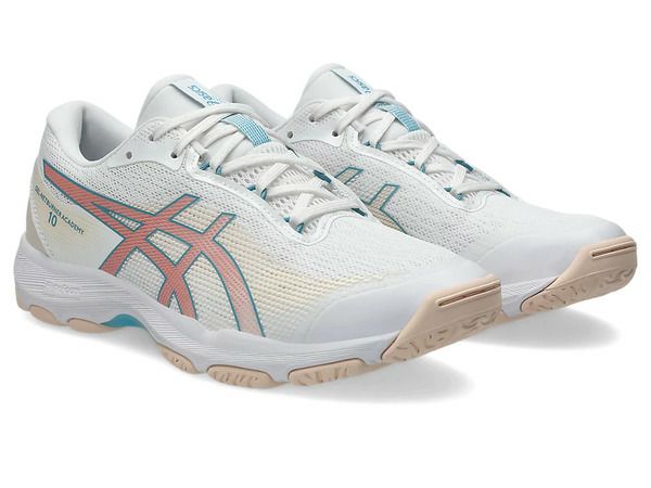 数量限定★アシックス ゲルネットバーナー アカデミー 10 ホワイト ワイルドブラッサム レディース 2025