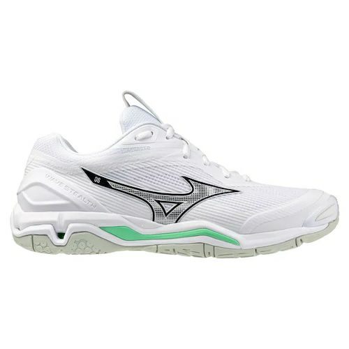 ミズノ ウエーブ ステルス 6 ホワイト フローズンエメラルド 2025