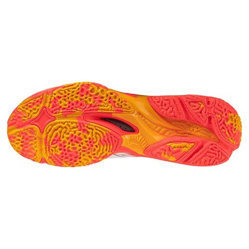 ミズノ ウエーブ ライトニング ネオ 3 ホワイト ファイアリーコーラル 2025