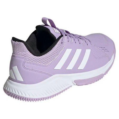 アディダス コートフライト パウダープラム フットウェアホワイト レディース 2025