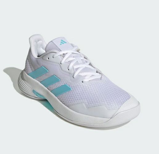 アディダス コートジャム コントロール カーペット用 クラウドホワイト ブリスブルー レディース 2025