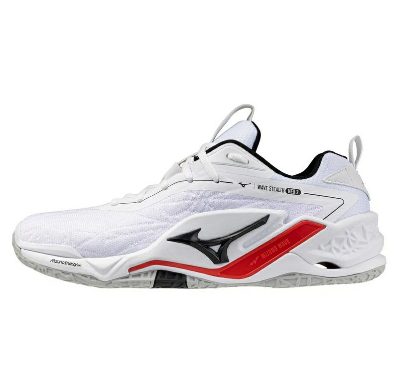 ミズノ ウエーブ ステルス ネオ 2 ホワイト ファイアリーレッド 2026