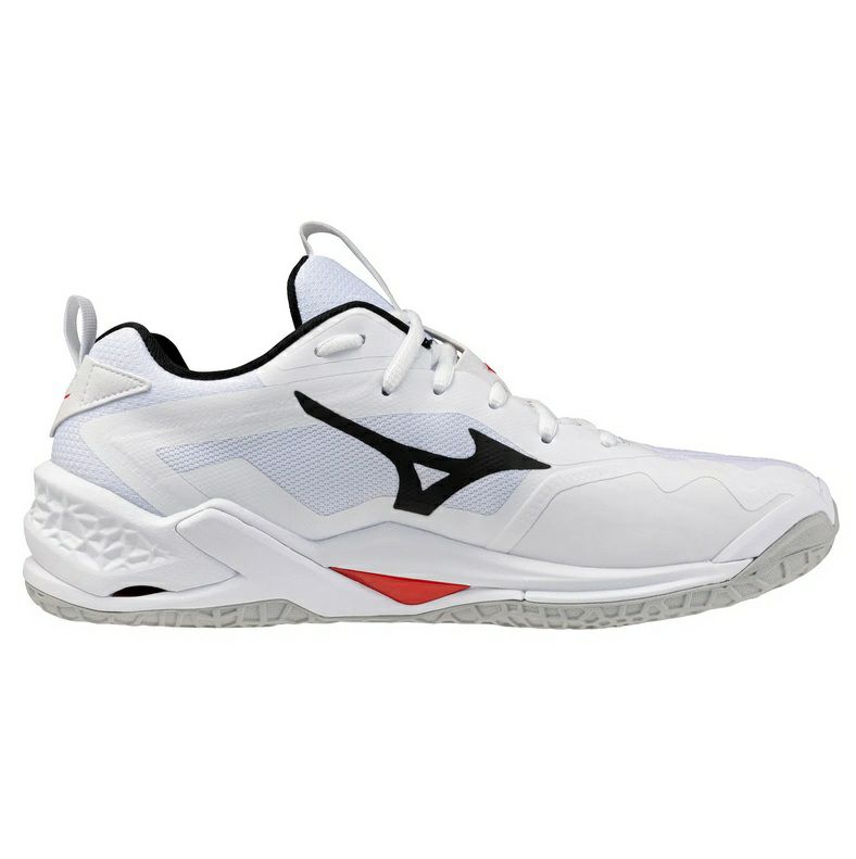 ミズノ ウエーブ ステルス ネオ 2 ホワイト ファイアリーレッド 2026