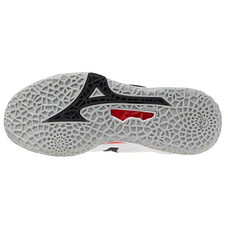 ミズノ ウエーブ ステルス ネオ 2 ホワイト ファイアリーレッド 2026