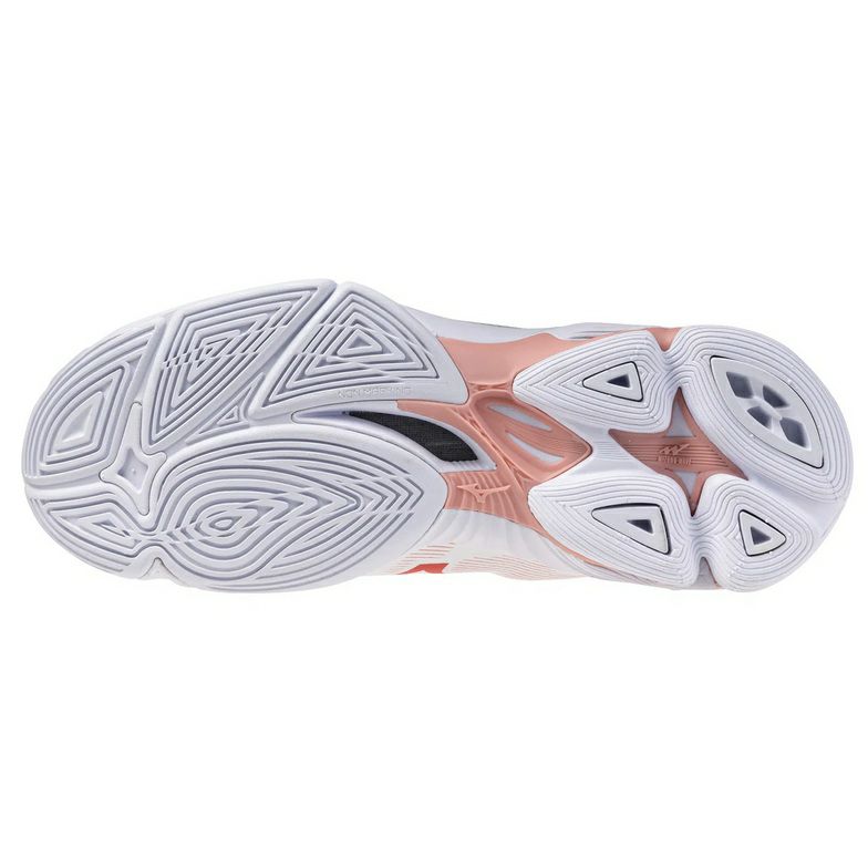 ミズノ ウエーブ ライトニング プロ ミッドカット ホワイト ローズエレガンス レディース 2026