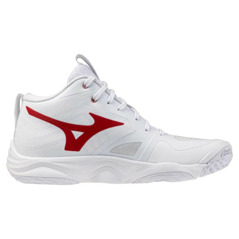 ミズノ ウエーブ モーメンタム エリート ミッドカット ホワイト ローズ